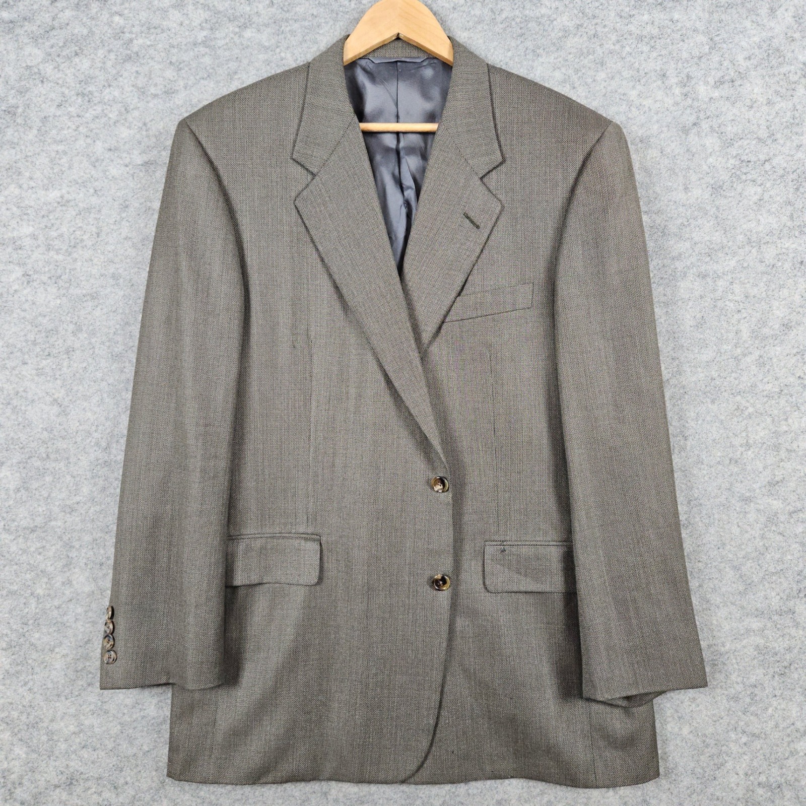 Hickey Freeman Boardroom Loro Piana Blazer Men's Size 44r Wool Super 120s Flaws